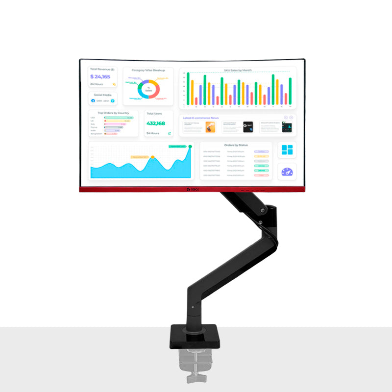 Brazo Monitor Teros (22"-35") Pistón de Gas