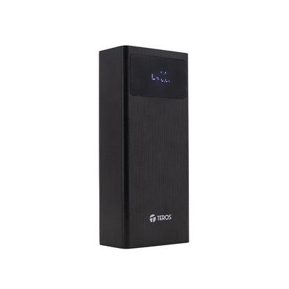 Powerbank Teros Te-7059n, 30000mah, Usb-a, Usb-c,negro Mantén Tus Dispositivos Si