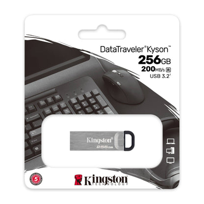 Unidad Flash Usb Kingston Datatraveler Kyson, 256gb, Interfaz: Usb 3.2 Gen 1 La U