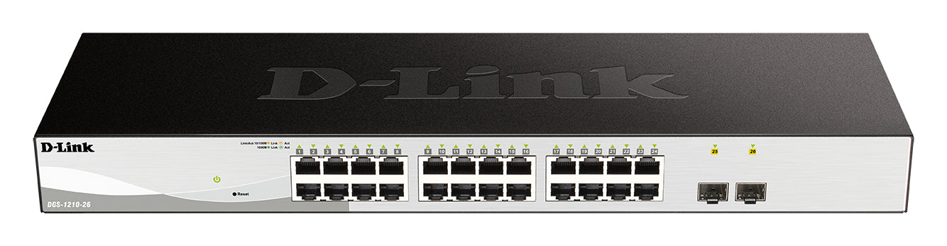 D-Link DGS-1210-26 switch Gestionado L2 Gigabit Ethernet (10/100/1000) 1U Negro, Gris