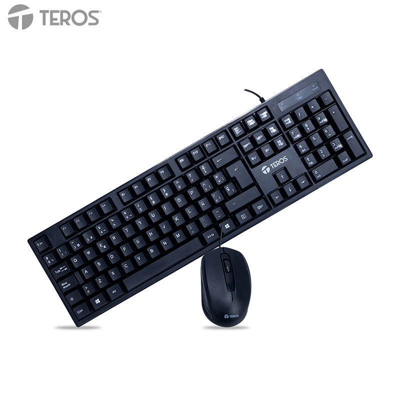 Kit Teclado + Mouse Teros Te-5015s, Negro Simplifica Tus Tareas Diarias Con El Co