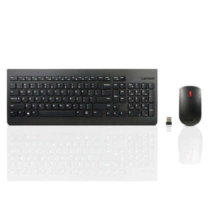 Teclado + Mouse Lenovo, Inalámbrico, Color Negro,(kit Combo) Conexión Por Recepto