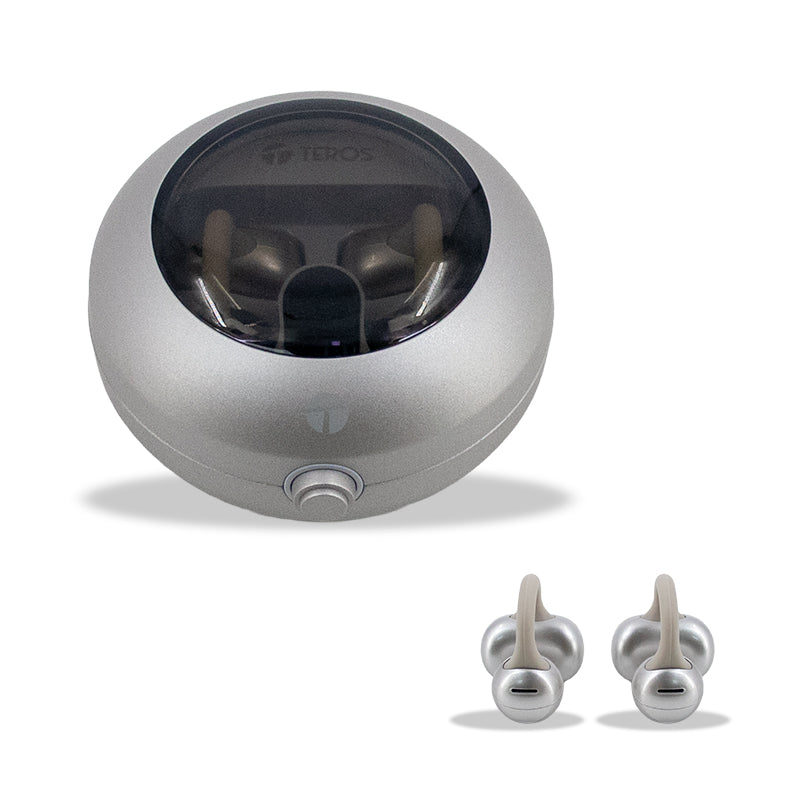 Audífonos Inalámbricos Teros Te80712ne, Bluetooth, Carga Tipo C, Natural Titanium[@@@