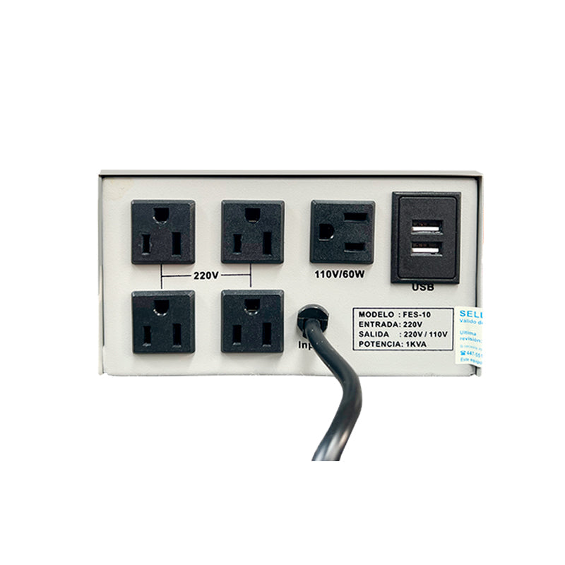 Estabilizador De Voltaje Elise - Fase Fes-10, Estado Sólido, Potencia: 1kva = 1000va[
