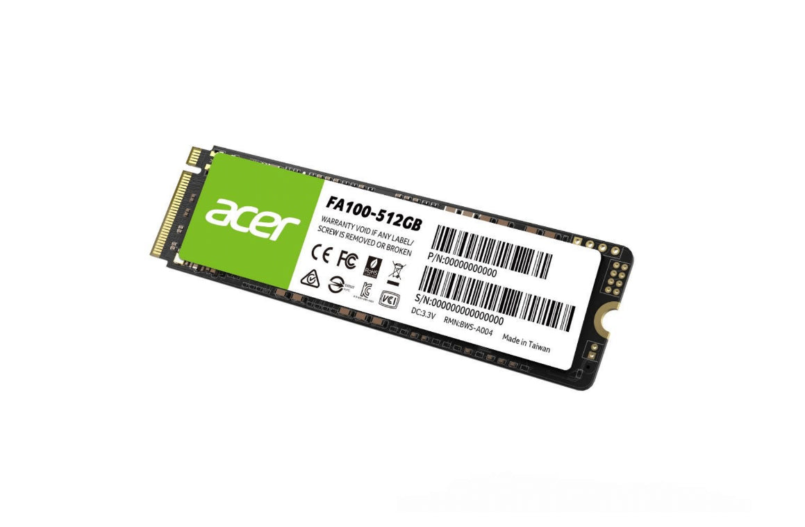 Acer BL.9BWWA.119 unidad de estado sólido 512 GB M.2 PCI Express 3.0 NVMe 3D TLC