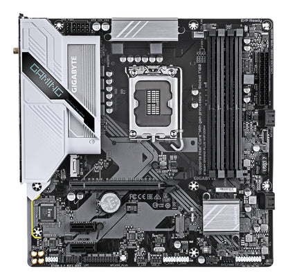GIGABYTE B760M GAMING PLUS WIFI DDR4 Placa base - Compatible con procesadores Intel Core de 14ª generación, VRM de 4+1+1 fases, hasta 5333 MHz DDR4 (OC), 2xPCIe 4.0 M.2, Wi-Fi 6, LAN 1 GbE, USB 3.2 Gen 1