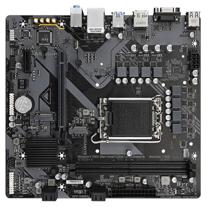 GIGABYTE B760M E Placa base - Compatible con procesadores Intel Core 14ª generación, VRM de 6+1+1 fases, hasta 7200 MHz DDR5 (OC), 2xPCIe 4.0 M.2, LAN 1 GbE, USB 3.2 Gen 1