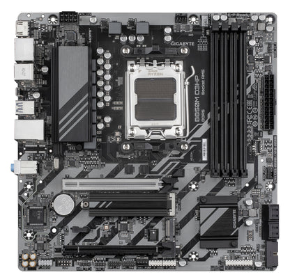 GIGABYTE B850M D3HP Placa Base - Procesadores AMD Ryzen Serie 9000, 5+2+2 fases VRM digitales, hasta 8200MHz DDR5 (OC), 1xPCIe 5.0 + 1xPCIe 4.0 M.2, LAN GbE, USB 3.2 Gen 2