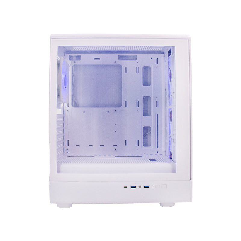 Case Sin Fuente Gamer Teros Te-1329g, Itx, M-atx,atx, 3.5 Y 2.5, Blanco Arma Tu