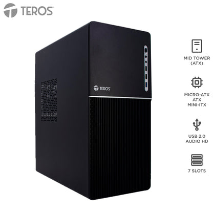 Case Con Fuente Teros Te-1037s, Full, E-atx / Atx/ Micro-atx / Itx, Usb-a, Audio, 250