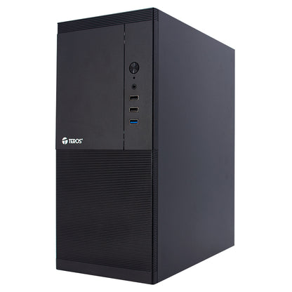 Case Con Fuente Teros Te-1033s, Mini Tower, Micro-atx / Mini-itx, Usb-a, Audio, 250w[