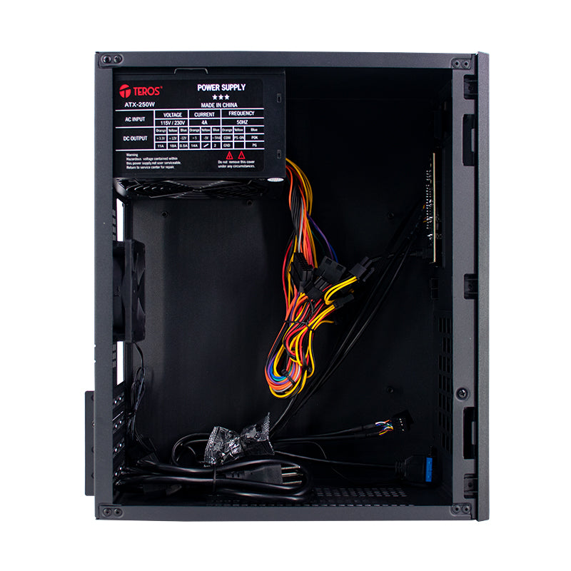 Case Con Fuente Teros Te-1034s, Mini Tower, Micro-atx / Mini-itx, Usb-a, Audio, 250w[