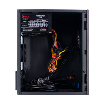 Case Con Fuente Teros Te-1034s, Mini Tower, Micro-atx / Mini-itx, Usb-a, Audio, 250w[