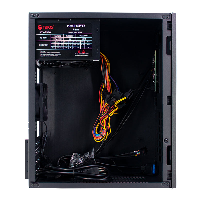 Case Con Fuente Teros Te-1035s, Mini Tower, Micro-atx / Mini-itx, Usb-a, Audio, 250w[