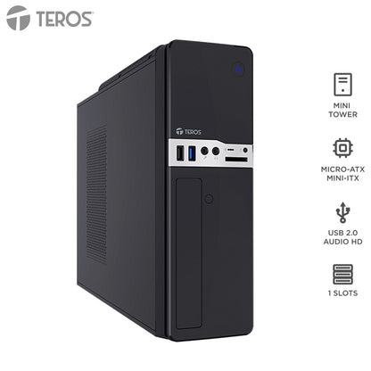 Case Con Fuente Teros Te-1032s, Slim, 250w, Micro-atx / Mini-itx, Usb-a, Audio Ah
