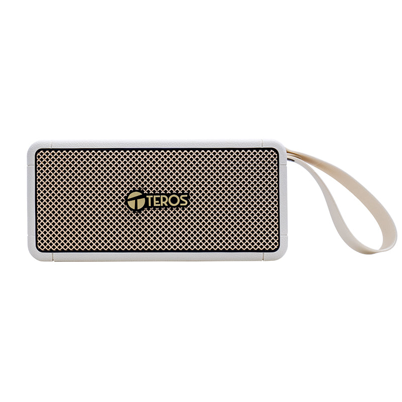Parlante Inalámbrico Teros Legacy 6052, 40w, Bt 5.3, 4000 Mah, Usb, Tf, Aux, Beige[@@