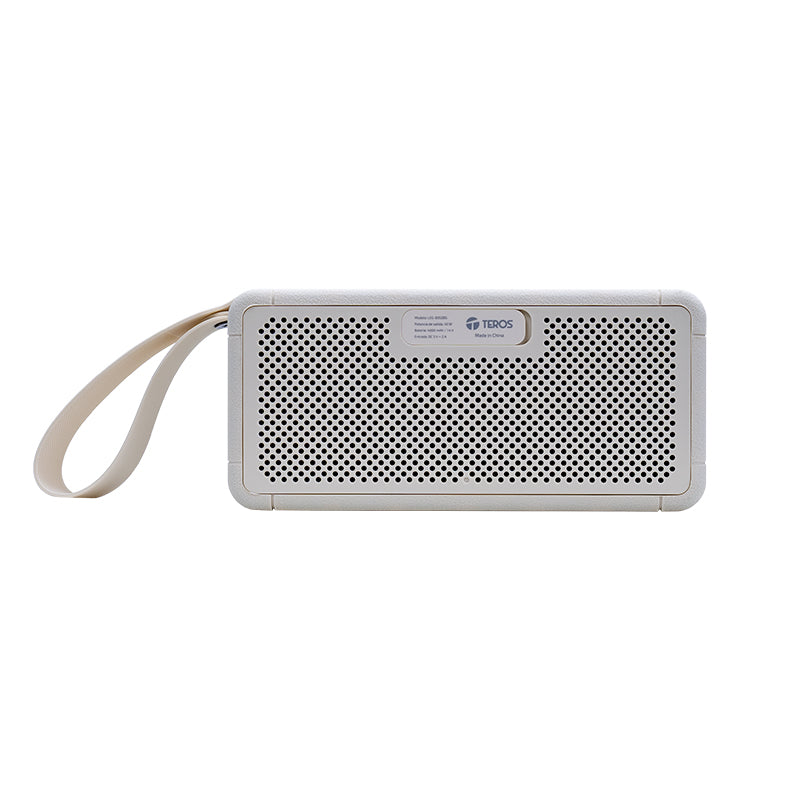 Parlante Inalámbrico Teros Legacy 6052, 40w, Bt 5.3, 4000 Mah, Usb, Tf, Aux, Beige[@@