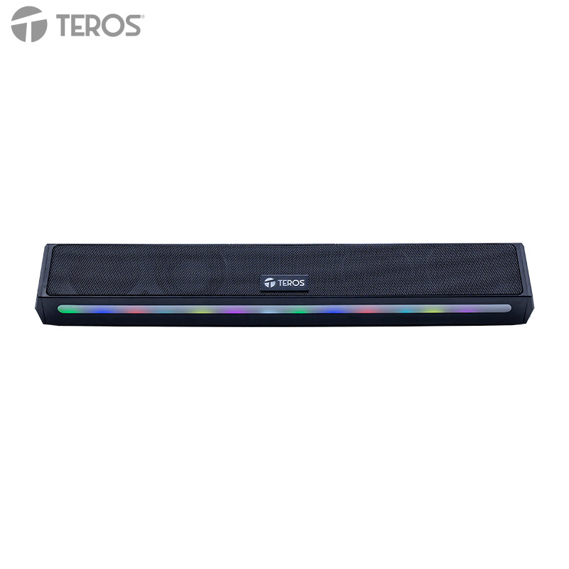 Barra De Sonido Portátil Inalámbrico Teros Vibe 6054, Bt 6, 20w, Usb-c, Iluminación L