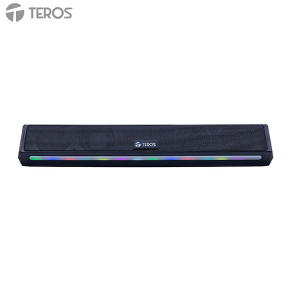Barra De Sonido Portátil Inalámbrico Teros Vibe 6054, Bt 6, 20w, Usb-c, Iluminación L