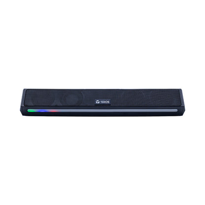 Barra De Sonido Portátil Inalámbrico Teros Vibe 6054, Bt 6, 20w, Usb-c, Iluminación L