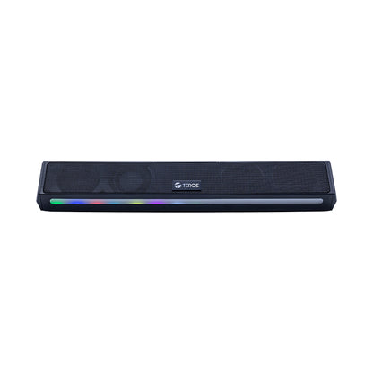 Barra De Sonido Portátil Inalámbrico Teros Vibe 6054, Bt 6, 20w, Usb-c, Iluminación L