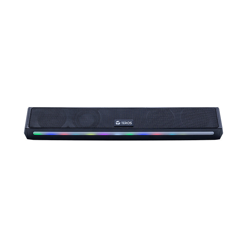 Barra De Sonido Portátil Inalámbrico Teros Vibe 6054, Bt 6, 20w, Usb-c, Iluminación L