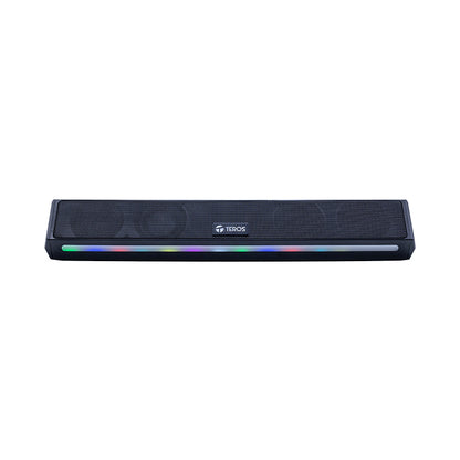 Barra De Sonido Portátil Inalámbrico Teros Vibe 6054, Bt 6, 20w, Usb-c, Iluminación L