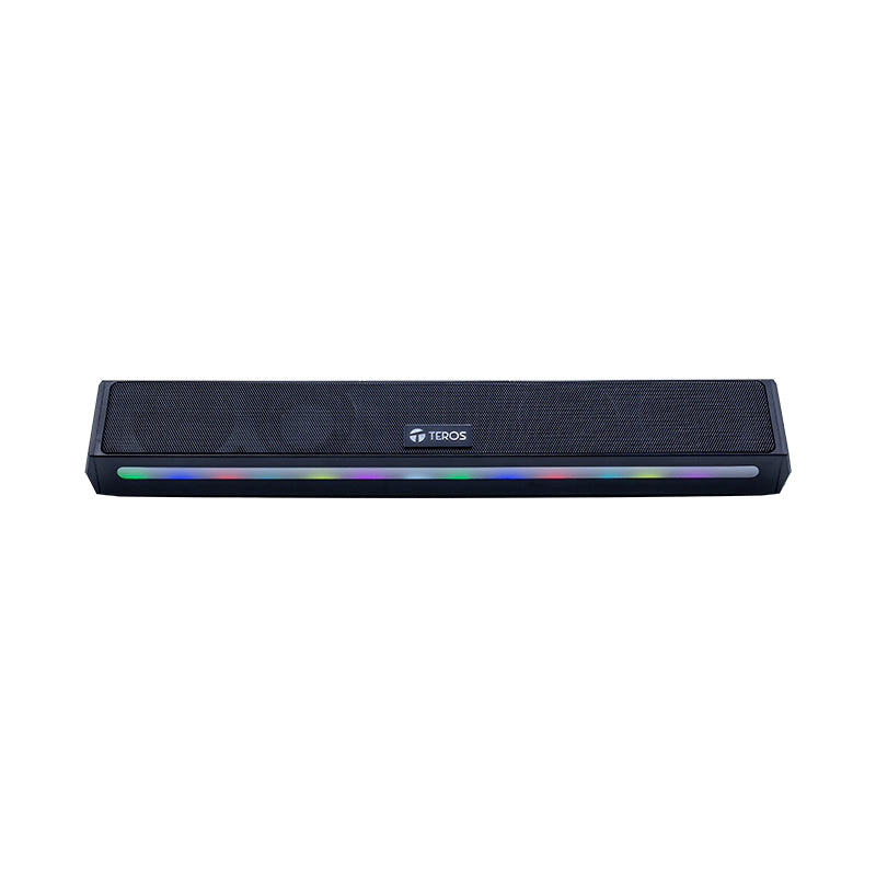 Barra De Sonido Portátil Inalámbrico Teros Vibe 6054, Bt 6, 20w, Usb-c, Iluminación L