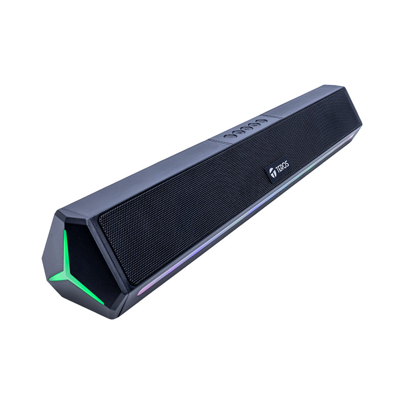 Barra De Sonido Portátil Inalámbrico Teros Vibe 6054, Bt 6, 20w, Usb-c, Iluminación L