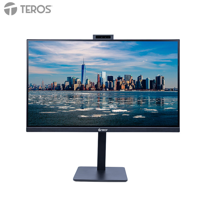 Monitor Plano Teros Te-2720cs, 23.8 Qhd Ips, 144hz, 1ms, Hdmi, Dp, Cámara, Micrófono