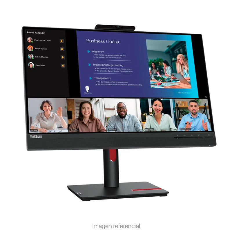 Monitor Lenovo Thinkvision T24v-30, 23.8 1920x1080 Wled Ips Hdmi/dp/vga Color Raven