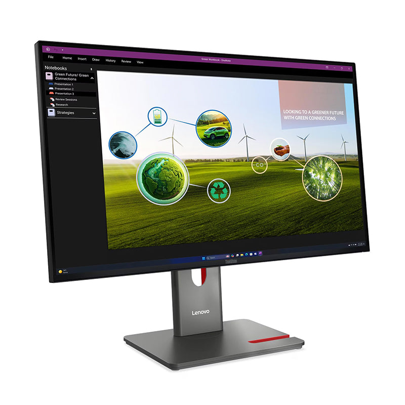 Monitor Plano Lenovo Thinkvision P27q-40, 27 2k Qhd Fast Ips, Hdmi, Dp, Usb Elev