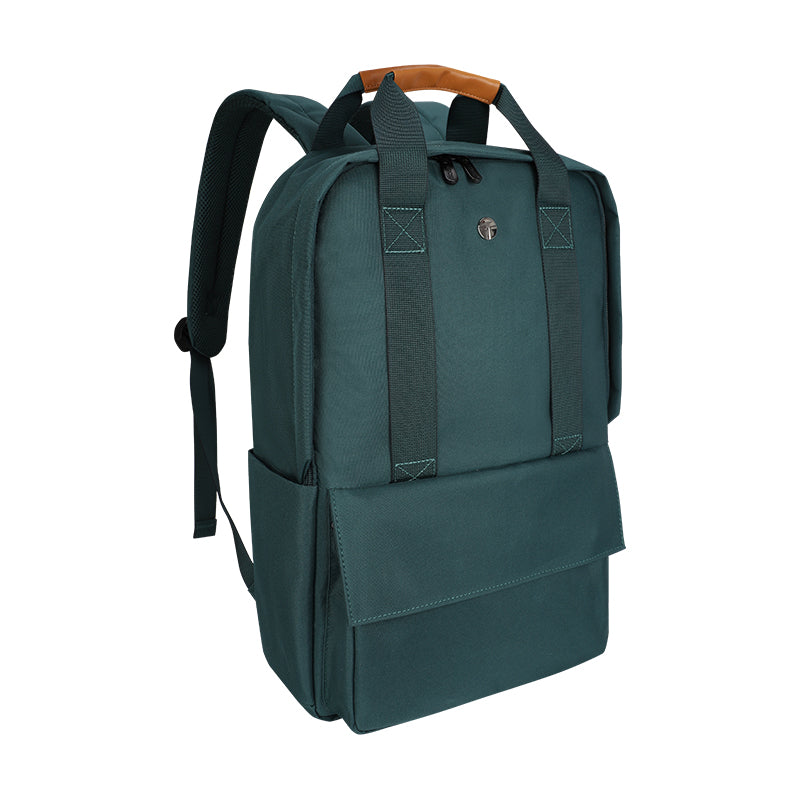 Backpack Teros City Ii Te-9032gr, Para Notebooks De Hasta 15.6, Color Verde Llev