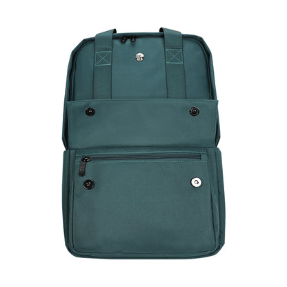 Backpack Teros City Ii Te-9032gr, Para Notebooks De Hasta 15.6, Color Verde Llev