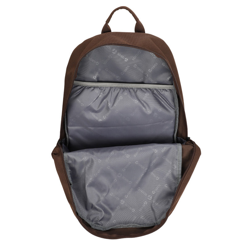 Mochila Teros Te-9040br, Para Laptops De Hasta 15.6, Color Marrón Con Gris La Mo