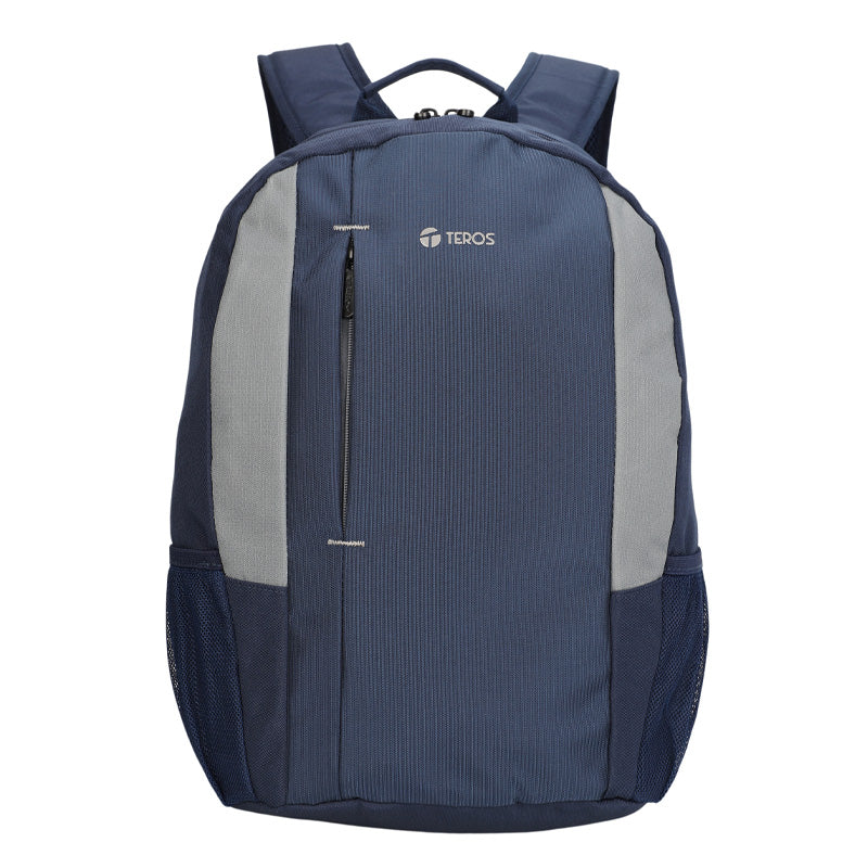 Mochila Teros Te-9040bl, Para Laptops De Hasta 15.6, Color Azul Con Gris La Moch
