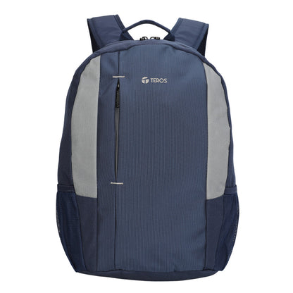 Mochila Teros Te-9040bl, Para Laptops De Hasta 15.6, Color Azul Con Gris La Moch