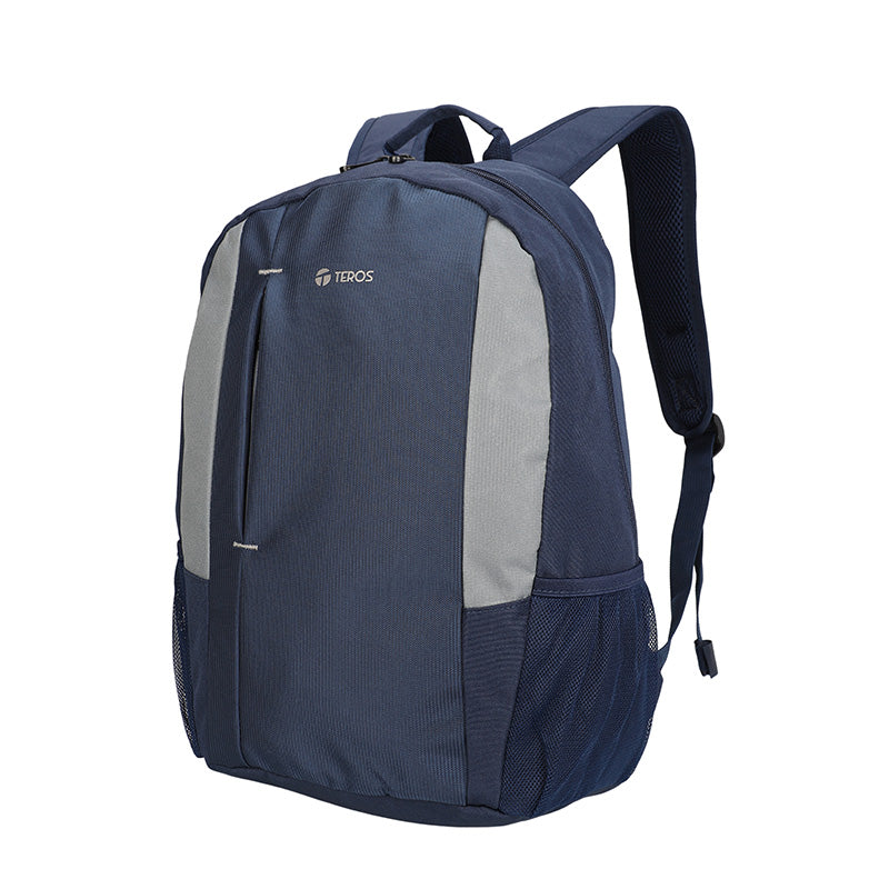 Mochila Teros Te-9040bl, Para Laptops De Hasta 15.6, Color Azul Con Gris La Moch