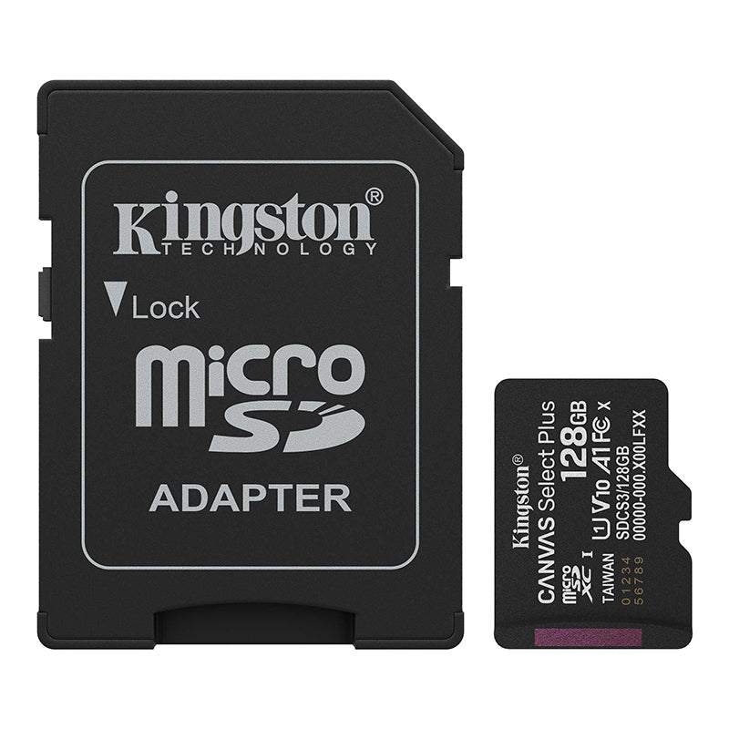 Tarjeta De Memoria Kingston 128gb Microsd Canvas Select Plus -150mb/seg - Uhs-i Clase