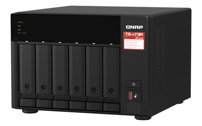 QNAP TS-673A NAS Torre Ryzen Embedded V1500B 8 GB DDR4 0 TB QNAP Turbo System Antracita