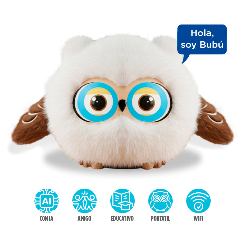 Juguete Interactivo Con Ia Bubú El Búho Chatgpt 4o, App Tuya Smart, 1200mah, Felpa[@@