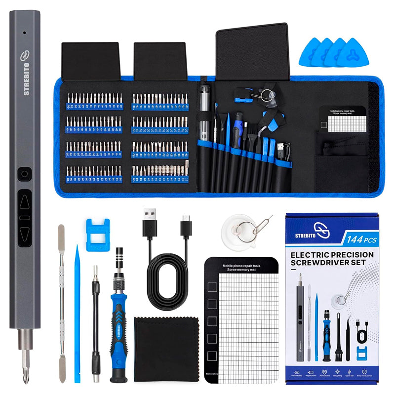 Strebito 144-in-1 Electric Screwdriver Kit / Mini-destornillador Electrico De Precisi
