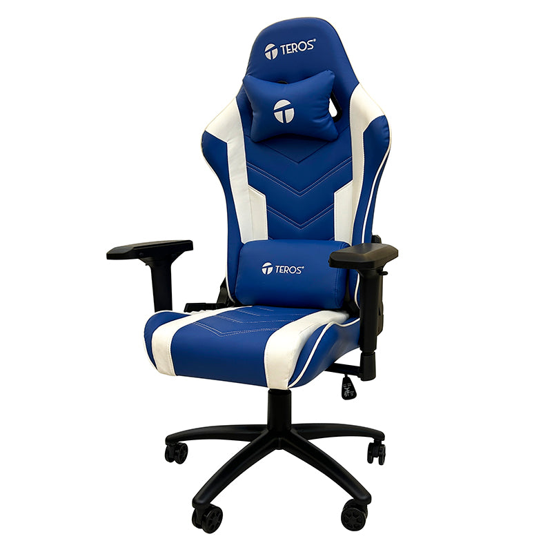 Silla Gamer Teros Te-8126b, Azul Y Blanco La Silla Gamer Teros Te-8126b Ofrece Un