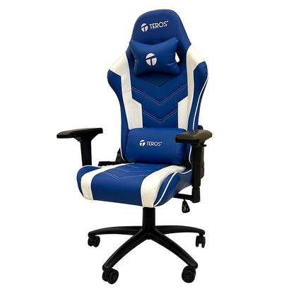 Silla Gamer Teros Te-8126b, Azul Y Blanco La Silla Gamer Teros Te-8126b Ofrece Un
