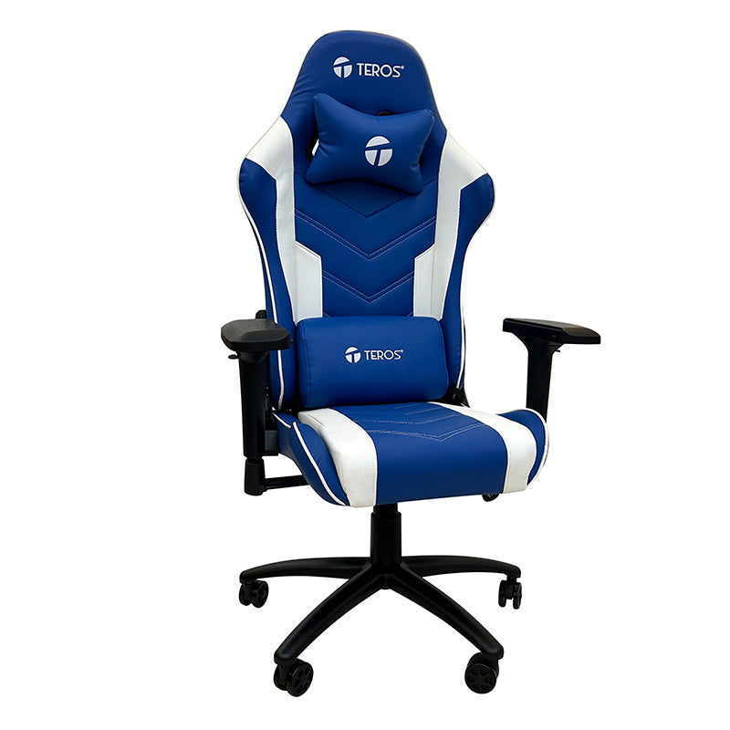 Silla Gamer Teros Te-8126b, Azul Y Blanco La Silla Gamer Teros Te-8126b Ofrece Un