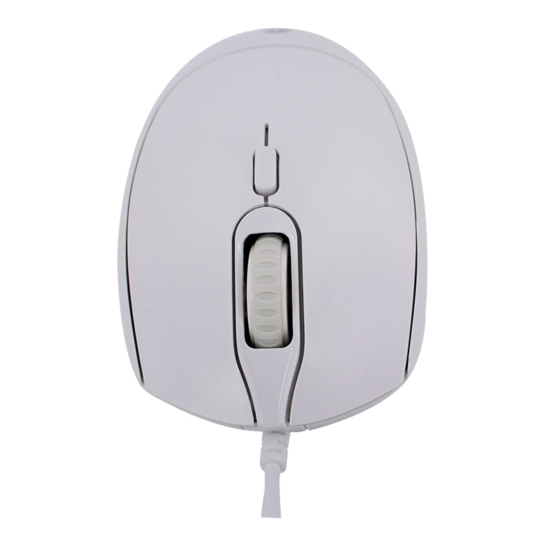 Mouse Óptico Teros Te-1225s, 800-1200-1600 Dpi, Usb, 4 Botones, Color Blanco Desc