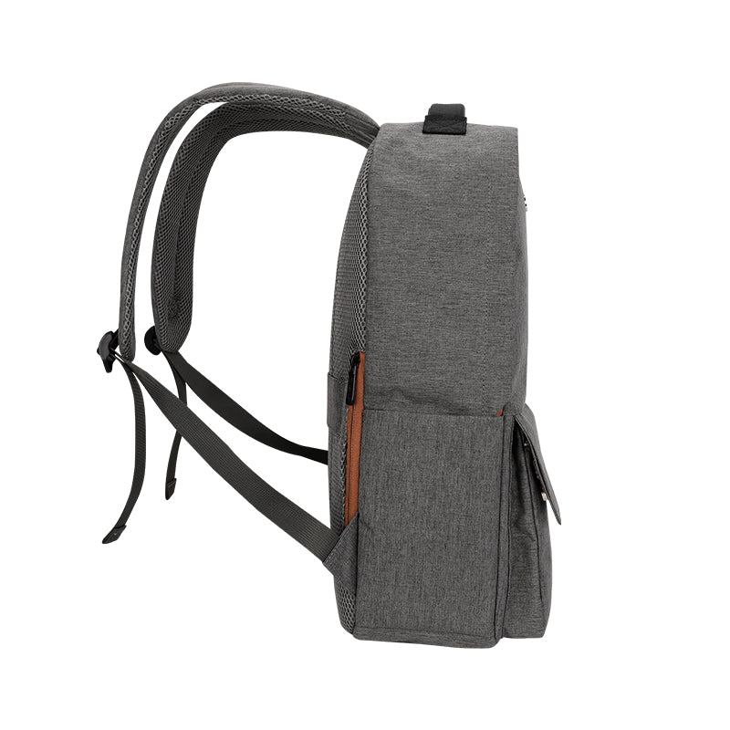 Backpack Teros City Ii Te-9028-2gr, Para Notebooks De Hasta 15.6 - Color Gris Mu
