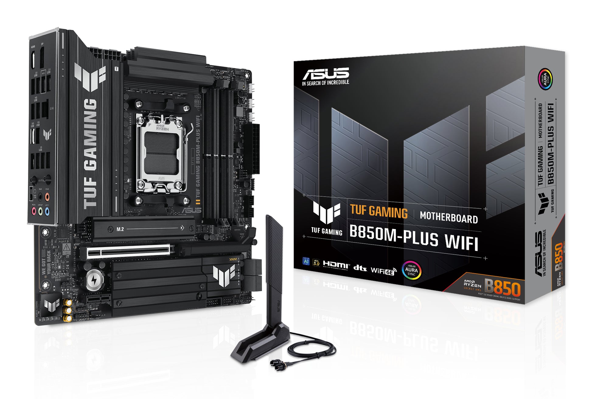 ASUS TUF GAMING B850M-PLUS WIFI AMD B850 Zócalo AM5 micro ATX