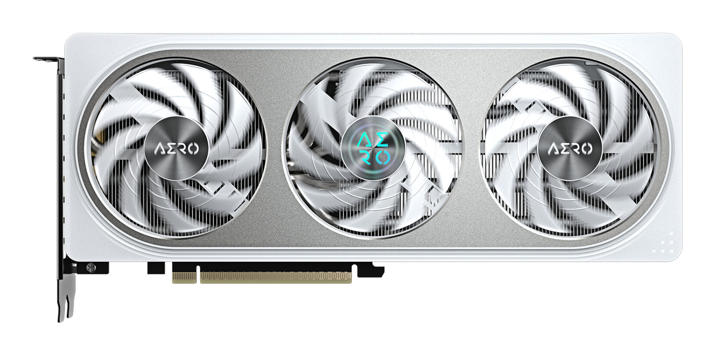 GIGABYTE GeForce RTX 5060 Ti AERO OC 8G Tarjeta Gráfica – 8 GB GDDR7, 128 bits, PCI-E 5.0, 2647 MHz Frecuencia del núcleo, 3 x DisplayPort, 1 x HDMI, GV-N506TAERO OC-8GD
