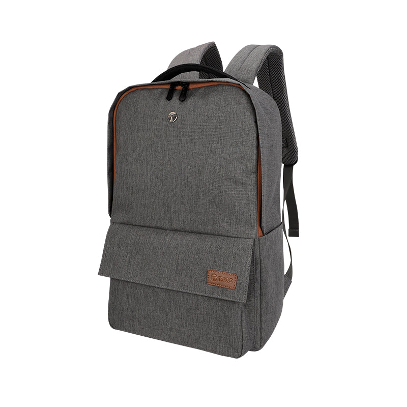 Backpack Teros City Ii Te-9028-2gr, Para Notebooks De Hasta 15.6 - Color Gris Mu